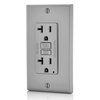 Leviton GFCI Receptacle, 20A, 125Vac, 5-20R, Gray GFNT2-GY